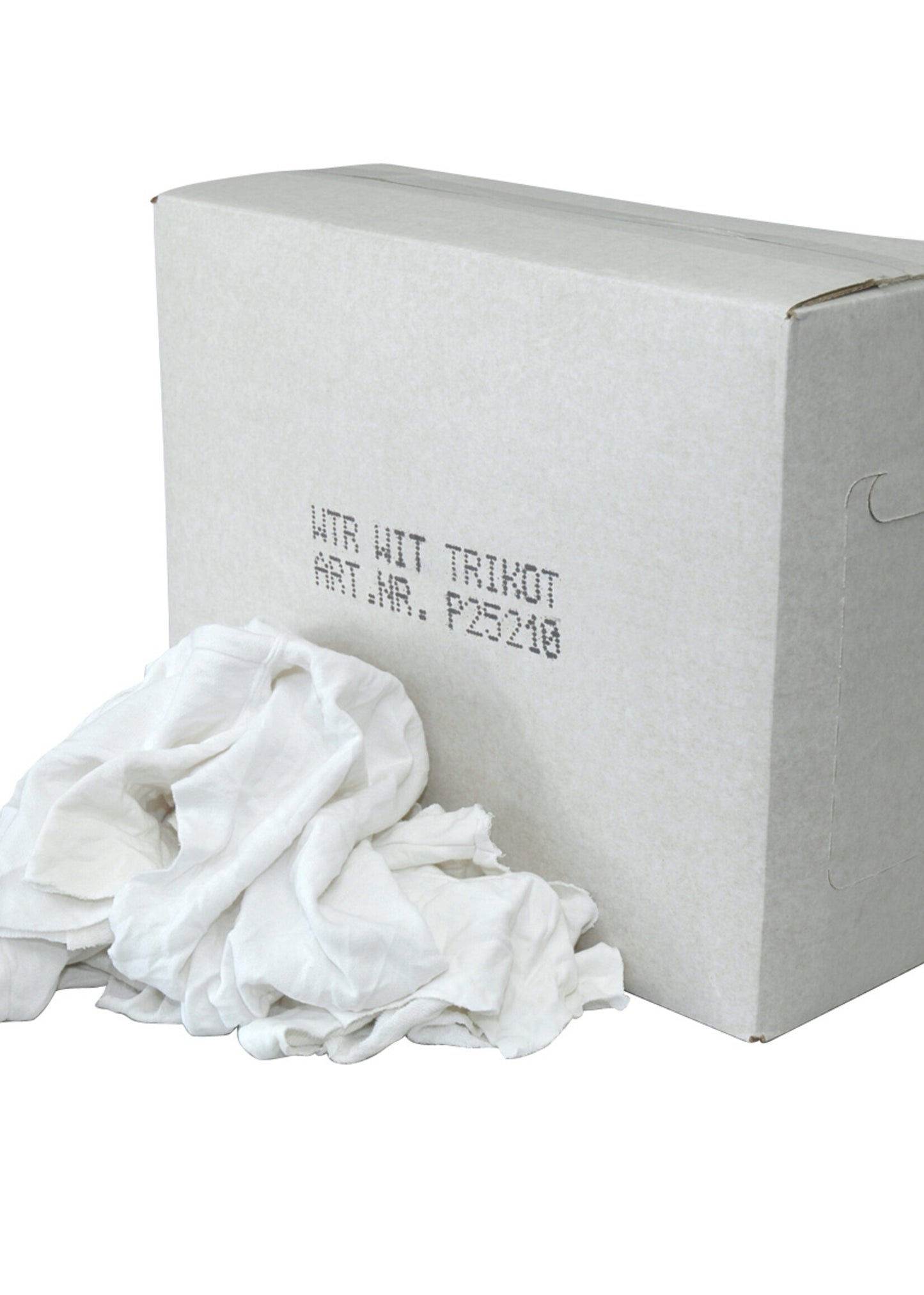 Witte tricot doeken 43 x 23 cm (Doos 10kg)